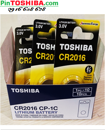 COMBO mua 01hộp = 10vỉ Pin 3v lithium Toshibia CR2016CP-1 chính hãng _Giá chỉ 210.000 /HỘP 20viên 